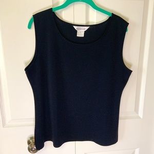 Classic Misook Black Scoop Neck Tank (L)